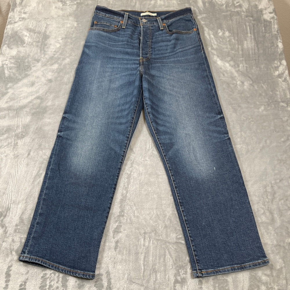 Levi's Jeans Women's Size 31 Ribcage Straight Ankle W31 L27 Blue Denim